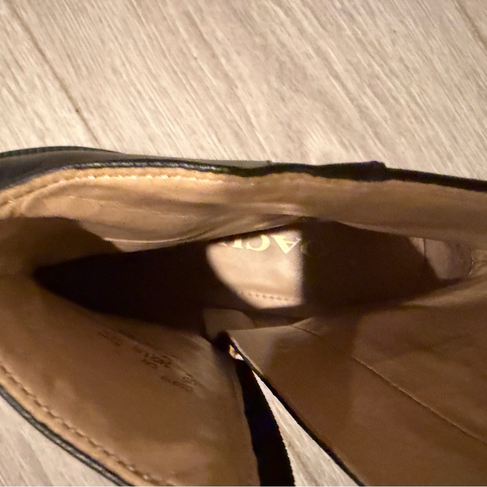 NWOT Coach “Chrissy” Black Leather Heeled Ankle Booties Size 7 - Picture 10 of 13